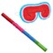 Small Pinata Stick and Blindfold for Kids Birthday, Cinco de Mayo Party Decorations (2-Piece Set), For Ages 3-6